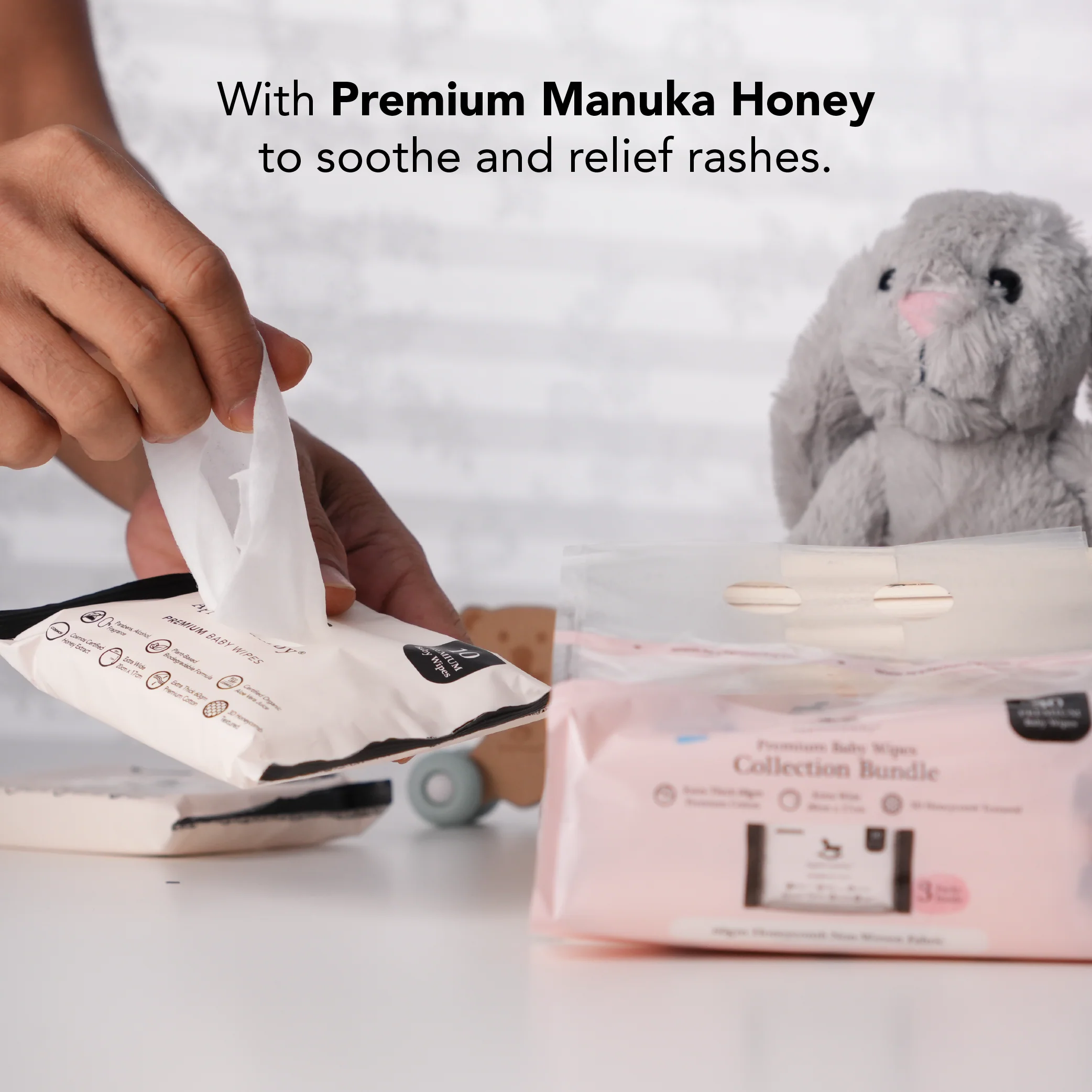 Premium Honey Wipes 10s (3 Packs) - Image 3