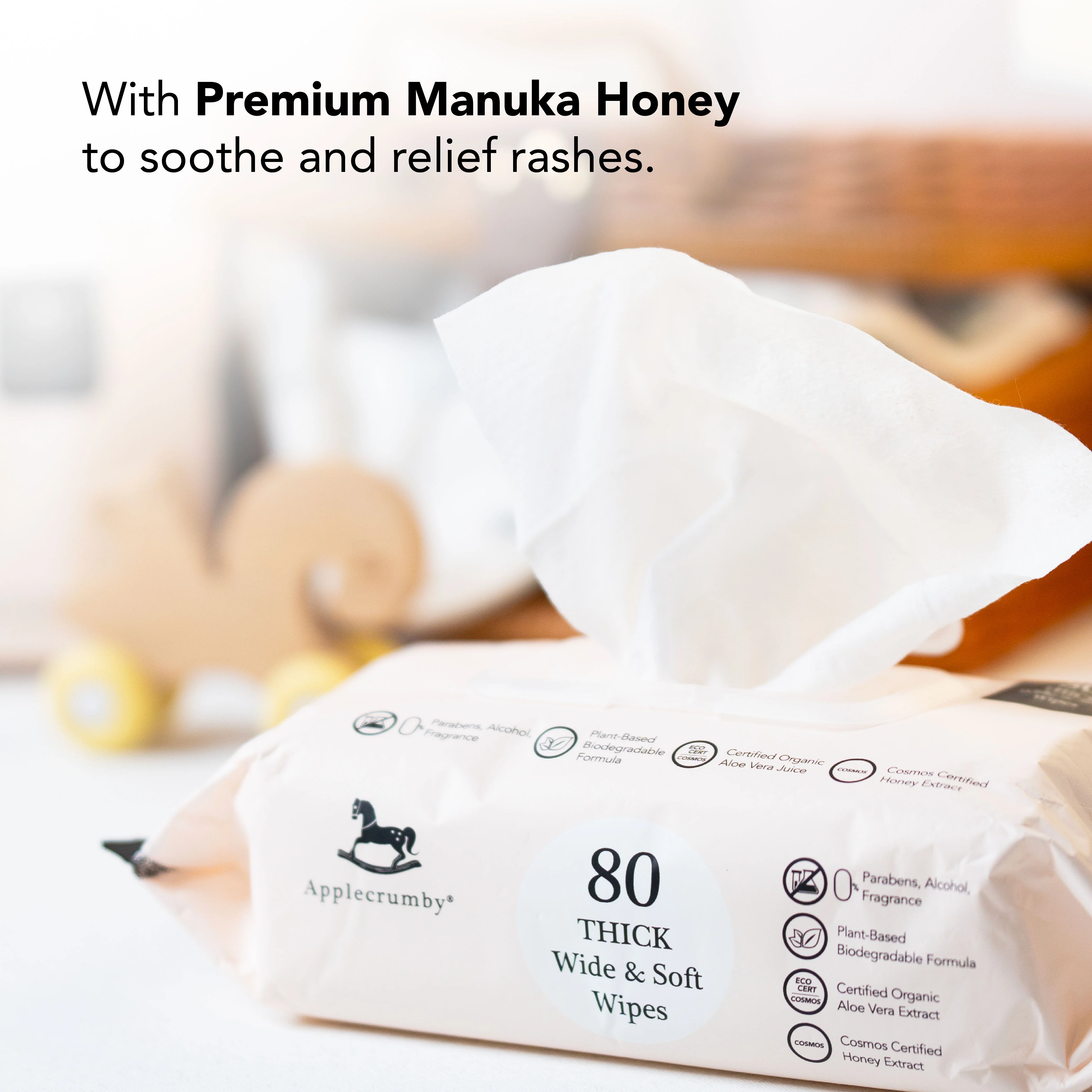 Premium Honey Wipes 80s (12 Packs / 1 Carton) - Image 5