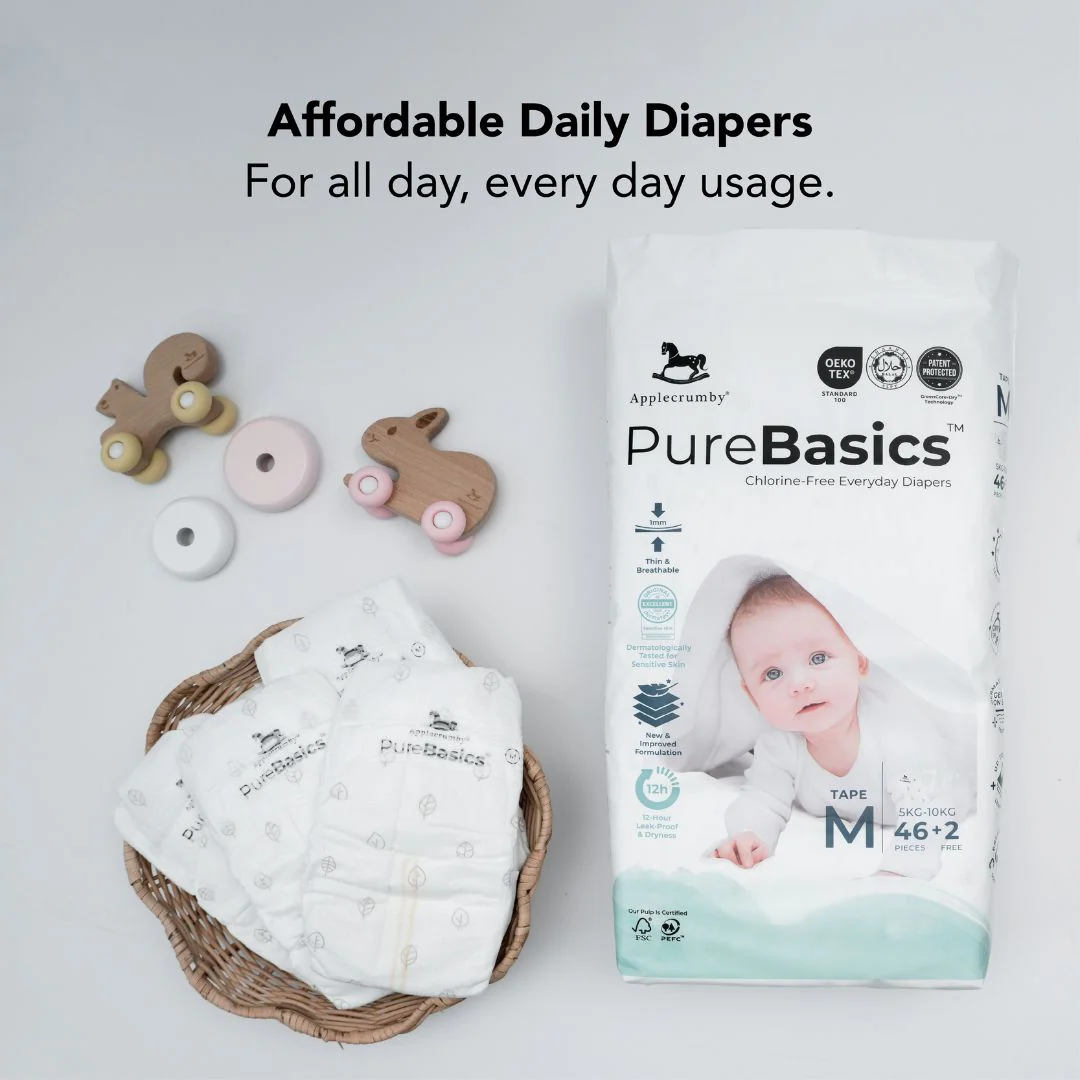 PureBasics Mini Diapers (5 packs / 1 Carton) - Image 4